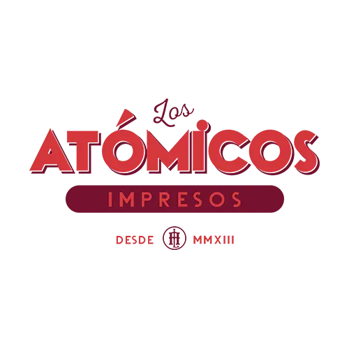 Logo Los Atómicos Impresos - Sardina Studio